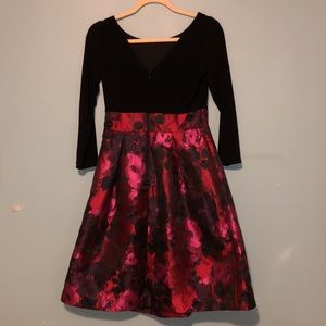 Rose Patterned Formal Dress